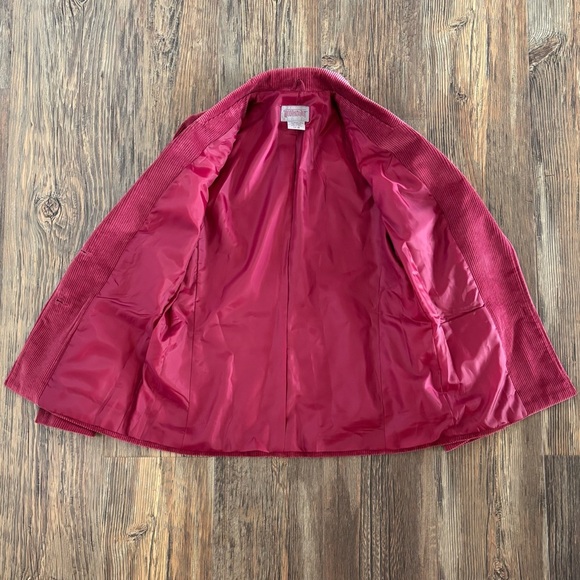 Vtg Worthington Corduroy Blazer Jacket Womens 10 Mauve Pockets Career Preppy - Picture 4 of 11